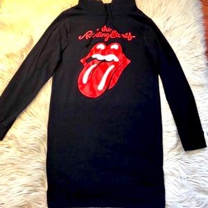 NWT! Rolling Stones Hoodie Tunic Sweatshirt